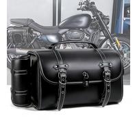 KHDWOB Alforjas Moto para Yamaha SR 400 2002-2022, Bolsa Lateral Moto Vintage - Impermeable De Cuero PU con Cierre Rápido Correas Ajustables Bolsa De Herramientas,B/Large