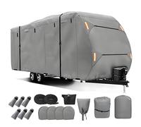 KHDWOB Funda Caravana Impermeable para Tabbert Rossini 540 E 2,3, Transpirable Anti-UV para Exterior, Protección Lluvia Nieve Polvo, con Cremallera Puerta, Correas