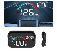 KHDWOB Head Up Display Auto Hud para VW Arteon Shooting Brake/R 2000-2023 2024-pr, Proyector HUD Coche Velocímetro Digital Alertas De Velocidad Reloj Temperatura Agua Coche OBD2 GPS,B