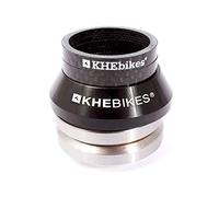 KHE BMX Juego de dirección Integrado 1 1/8" 78 g Cojinete industrial Negro | Rodamientos industriales integrados, solo 78 g, aluminio 7005, 41,8 mm x 45 x 45 °, copa superior de 13 mm