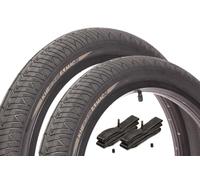 KHE MAC3 - Juego de neumáticos BMX (20 x 2,40 pulgadas, aprox. 690 g, doble carcasa, incluye cámaras Kenda AV, gama alta, Street & Park