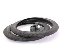 KHE MAC3 - Juego de neumáticos BMX con tubos Twiggy, 2,40 pulgadas, neumáticos de 690 g, tubos de 108 g, doble carcasa, color negro