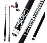 KHEALING Carbon Fiber Billiards, Handmade 58 pulgadas, 19-20oz, 1/2 juntas, 11,8 mm Head Billiards Cue, Snooker Cue Suitable for Eight, Nine Balls, French Billiards, Snooker