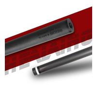 KHEALING La cola de fibra de carbono tiene un diámetro frontal de 12,4 mm y una longitud de 737 mm. Se adapta al extremo trasero de las colas de billar con un conector de 3 dientes