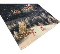 khevga Camino de Mesa de Navidad con Papá Noel en la Nieve, 140 x 40 cm