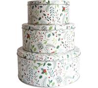 khevga Galletas de Navidad para galletas, juego de lata (blanco y multicolor)
