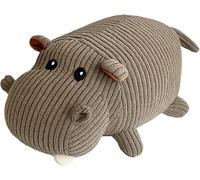 khevga Tope para puerta de hipopótamo de tela pesada con relleno de arena, 1,4 kg, decoración de animales grises, tope para puerta, 18 x 12 x 11 cm