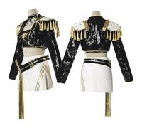 KHHK Disfraz Demon Huntt X Niña, Ruumi Miira Zooey Golden Canción Guerreras Pop Costume Traje Disfraces Cosplay Para Halloween Carnaval Fiesta de Navida (Adult-B,2XL)