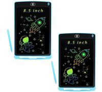 KHIM Paquete de 2 tabletas de escritura LCD para niños, bloc de garabatos de 8.5 pulgadas, tablero de dibujo de luz colorida de aprendizaje, juguete educativo, almohadilla de dibujo portátil para