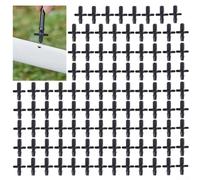 KHIronHive Adaptador de rosca de arranque para tubo de PVC de 4/7 mm, piezas del sistema de riego por goteo para riego por gravedad y presurizado, para tuberías de HDPE, negro, paquete de 100