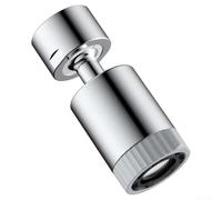 KHIronHive Aireador de grifo de 3 funciones, cabezal rociador giratorio de 360 grados, boquilla de fregadero de cocina de ahorro de agua, ABS cromado, fácil de instalar, tres modos de flujo, filtro