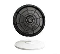 KHIronHive Base de ventilador de pie pesada Base redonda de repuesto para ventiladores de suelo, soporte antivuelco, 40 x 40 cm con agujero de montaje de 3,8 cm, pie de soporte ABS seguro, instalación