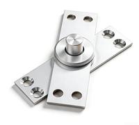 KHIronHive Bisagra de puerta giratoria de 360 grados de acero inoxidable, pivote oculto resistente para puertas de armario de madera, herrajes de rotación silenciosa y suave para mejoras del hogar