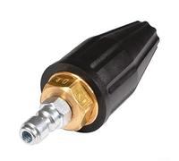 KHIronHive Boquilla turbo giratoria para lavadora a presión, acero y latón de 4000 PSI de conexión rápida de 1/4 con 5 puntas de pulverización, limpieza de alta eficiencia para superficies y ladrillos