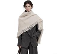 KHIronHive Bufanda triangular de mezcla de lana para mujer, 60 x 185 cm | Tejido de mezcla de lana suave, calidez transpirable, tamaño 60 x 185 cm, colores neutros sólidos, esencial para otoño e