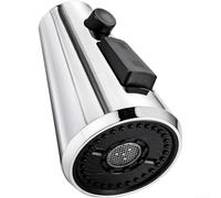 KHIronHive Cabezal rociador de grifo de cocina con 3 modos de función, boquilla rociadora extraíble en cromo, chorro de agua de alta presión para una fácil limpieza, incluye 14 adaptadores para la
