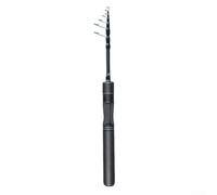 KHIronHive Caña de señuelo telescópica ultraligera UL Travel Fishing Pole con mango de carbono Punta sólida Diseño portátil Sección corta 1,5 m 1,8 m Equipo de pesca ligero para mochila, senderismo