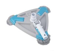 KHIronHive Cepillo de limpieza de piscinas con cerdas de polietileno y respaldo de metal para un fregado eficaz de paredes y azulejos, construcción de aluminio y ABS, suave en superficies de piscina