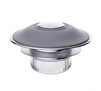 KHIronHive Desagüe de suelo de rebote, tapón de fregadero desplegable de un solo toque con filtro recogedor de pelo, drenaje rápido de 3 agujeros para lavabo de baño, acero inoxidable y latón, gris