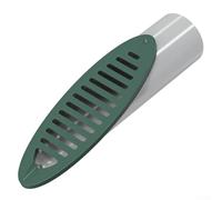 KHIronHive Emisor de drenaje de patio de PVC verde con rejilla en ángulo para descarga de bomba de sumidero y extensión de boquilla de canalón Flujo de agua eficiente Solución de drenaje al aire libre