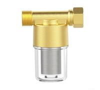 KHIronHive Filtro de agua de sedimentos de latón de alto flujo con cartucho de malla de acero inoxidable, para lavadora, calentador, jardín, caravana con conexión 1/2-NPT (latón)