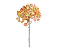 KHIronHive Flores artificiales de hortensias para decoración del hogar, centros de mesa de boda, adornos de fiesta de Navidad, Pascua, arreglo floral realista de seda falsa (naranja)