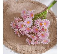 KHIronHive Flores artificiales de margaritas, tela resistente a los rayos UV, para decoración del hogar, centros de mesa de boda, arreglos de fiesta, tallos florales sintéticos de bajo mantenimiento