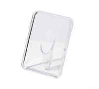 KHIronHive Jarrón de acrílico transparente para plantas de cultivo de agua, contenedor decorativo moderno de doble propósito con base gris, soporte minimalista para el hogar y jardín (transparente)