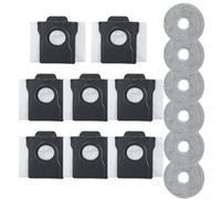 KHIronHive Kit de trapeador y bolsas de polvo de repuesto para robot aspiradoras MOVA E30, L10s Pro, X40/, X50/, L20/, L40, material de microfibra, rendimiento sin obstrucciones, sellado fuerte, fácil