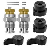 KHIronHive Kit de válvula de reflujo de pintura sin aire, mecanismo de bola de acero sólido para reparación de pulverización HVLP, pieza de repuesto de aleación de aluminio, resistente al desgaste