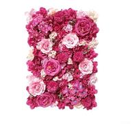 KHIronHive Panel de pared de flores artificiales, telón de fondo de hortensias de peonía rosa de seda para boda, fiesta, hotel, decoración del hogar, marco de malla flexible para interiores y