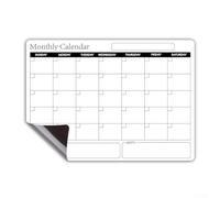 KHIronHive Para calendario planificador mensual magnético borrable A3, calcomanía reutilizable de pizarra blanca para refrigerador, borrado en seco y húmedo, calcomanía de vinilo PET para