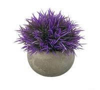 KHIronHive Para mini plantas artificiales para decoración del hogar y la oficina, arbustos topiarios realistas de césped verde falso, simulación compacta de bajo mantenimiento para mesa de manto de