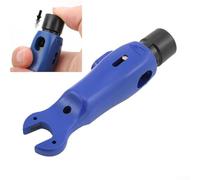 KHIronHive Pelacables multifunción y herramienta de crimpado con alicates, diseño estilo bolígrafo para cable coaxial RG6/RG59/RG7/RG11, incluye resorte de retorno y bloqueo para pelar rápidamente en