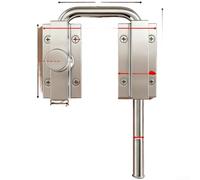 KHIronHive Pestillo de puerta de ángulo múltiple con diseño antipalanca, cerradura de seguridad ajustable para puertas y ventanas, aleación de aluminio y perno de acero inoxidable, tornillo o
