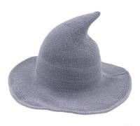 KHIronHive Sombrero de bruja puntiagudo de ala ancha de fieltro negro | Silueta clásica puntiaguda, diseño de ala ancha, color negro, perfecto para noches espeluznantes de Halloween