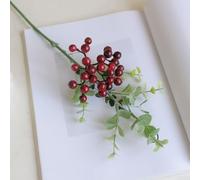 KHIronHive Tallos de flores artificiales de bayas resistentes a los rayos UV, decoración sintética para bodas, fiestas, centros de mesa del hogar, ramos florales, vibrantes, flexibles, fáciles de