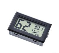 KHIronHive Termo-higrómetro digital, medidor preciso de temperatura y humedad, pantalla LCD transparente, monitor portátil para interiores, compacto, 48 x 28,6 x 15,2 mm, fácil instalación, amplio