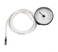 KHIronHive Termómetro de esfera con tubo capilar de 1,44 m y sonda de latón, medidor de temperatura de lectura remota de 0 a 120 °C para agua, aceite, acuario, piscina, refrigerador y congelador, sin