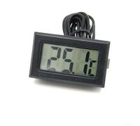 KHIronHive Termómetro digital con sonda de acero inoxidable, rango de -50 a 110 grados C, resolución 0.1 para pecera, refrigerador, coche, estanque y agua de baño de bebé, blanco o negro (2 m negro)