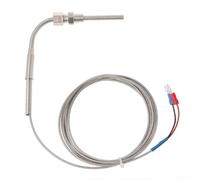 KHIronHive Termopar con sensor de temperatura EGT tipo K para sonda de gas de escape de motor, rosca NPT de acero inoxidable de 1/8 pulgadas, rango de -100 a 1250C con bloqueo ajustable (2 m)
