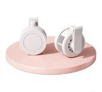 KHIronHive Ventilador portátil de cuello con clip con rotación de 360 grados, enfriador personal de manos recargable por USB con 3 velocidades, circulador de aire ligero para viajes, oficina, deportes