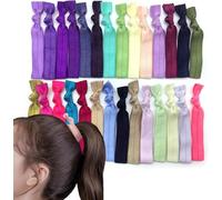 KHIRY 100 Piezas Goma de Pelo Banda de Pelo Elástica Grande de Algodón Cinta Elástica de Pelo Coletero para Peinados de Mujeres y Chicas