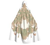Khkbnb Capa con capucha vintage de crisantemo para adultos, disfraz de Halloween, perfecto para cosplay de bruja, fiestas de terror de Halloween