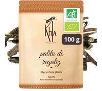 Khla - Regaliz de Palo Bio Ecológico 100 g - Para Infusión o Masticar - Natural & Seco - Cocina & Repostería - Naturalmente Dulce y Amaderado - Aliento Fresco & Efecto Saciante Natural - Origen Egipto