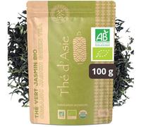 Khla - Té de Jazmín Ecológico 100g - Té Verde Chino - Bolsa a Granel - Té Floral y Aromático - Rico en Antioxidantes - Sueño, Digestión - Origen China - Té de Hierbas e Infusión - Frío o Caliente