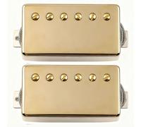 KHLESBY LP 57 Classic & Classic 57+ Alnico 2 Puente + mástil Humbucker PAF Pastillas de alambre trenzado dorado para guitarra estilo Les Paul