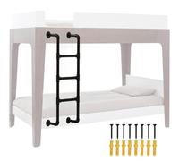 KHLMSRXJ Escalera para literas gemelas - Escalera de Hierro Forjado Negra para Loft de 100 cm, 125 cm, 130 cm, 140 cm, 145 cm y 150 cm, Escalera de Metal con Kit, Escalera de Seguridad para