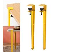 KHLMSRXJ Juego de 2 Patas de Mesa Ajustables con Forma de F con Clip para Mesa de Trabajo, Mesa de café, Mesa de Bar, diseño sin Perforaciones, Patas de Barra de Desayuno de 71 cm con Sopor