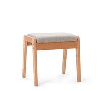 KHLMSRXJ Reposapiés Cuadrado tapizado de Madera y Taburete con Funda de Lino extraíble para Sala de Estar y Dormitorio.